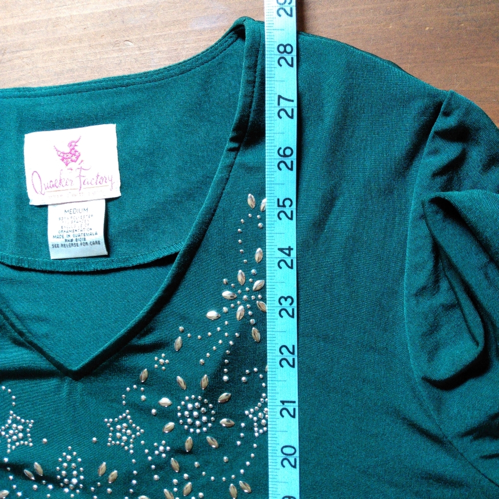 Quacker Factory Vneck Top/Pant Set With Rhineston… - image 8